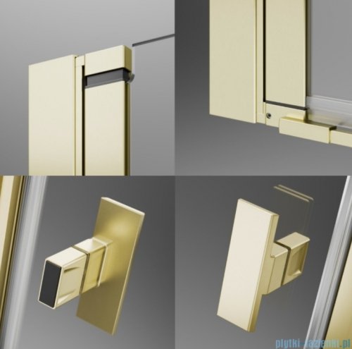 Radaway Nes 6 Kds I Brushed Light Gold kabina 120x80cm lewa szczotkowane jasne złoto 10023120-98-01L/10043080-98-01