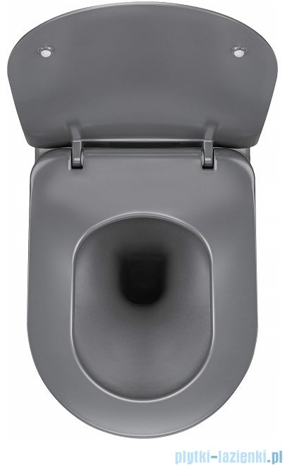 Deante Peonia Zero miska wisząca bez kołnierza antracyt/titanium CDE DZPW