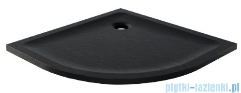 New Trendy Mild Stone Brodzik akrylowy półokrągły 90x90x4,5 cm czarny B-0580