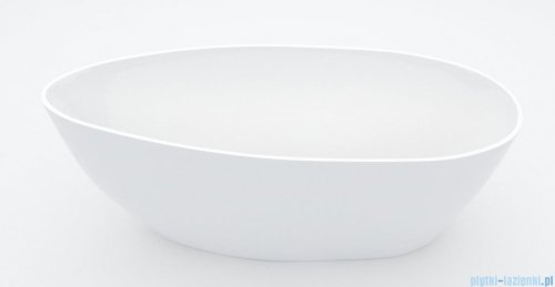 Besco Goya 160x70cm wanna wolnostojąca + syfon klik-klak biały czyszczony od góry #WMD-160-GKW