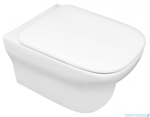 Oltens Gulfoss miska wisząca PureRim z powłoką SmartClean z deską wolnoopadającą slim 42509000