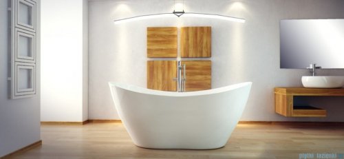 Besco zestaw wanna wolnostojąca Viya 160x70cm + bateria Decco chrom  #WMD-160-V/BW-D-CH