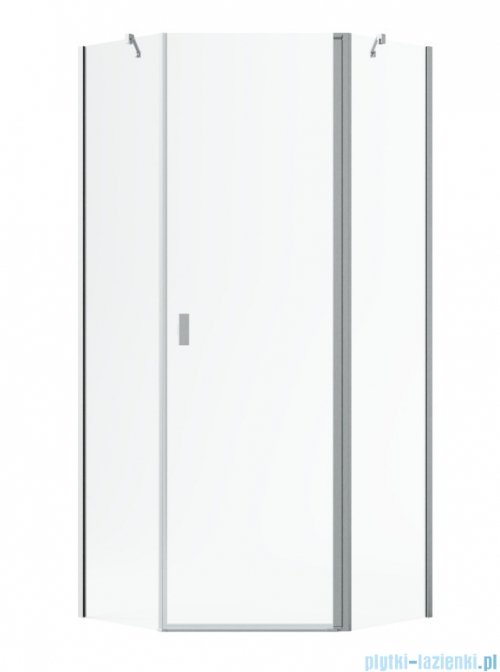 Radaway Nes Brushed Nickel Ptj kabina pięciokątna 100x80cm prawa szczotkowany nikiel 10052000-91-01R/10052200-91-01