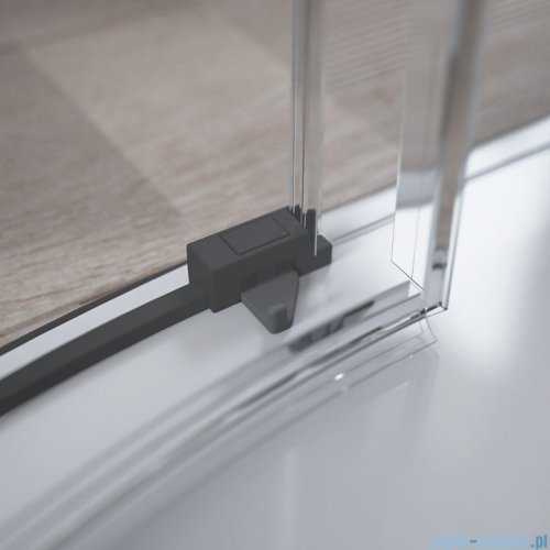 Radaway Idea Black Pdd kabina 80x100cm szkło czarny mat/szkło przejrzyste 387139-01-01/387152-54-01