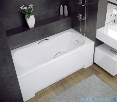 Besco Aria Plus 160x70cm wanna prostokątna z uchwytami + obudowa + syfon #WAA-160-PU/#OAA-160-PA/19975