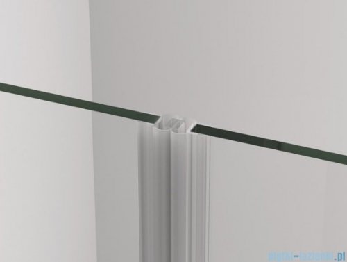SanSwiss Cadura White Line drzwi wahadłowe 75cm dwuczęściowe profile biały mat CA2C0750907