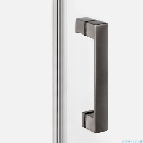 New Trendy Nesta Gunmetal Brushed kabina 100x100x200 cm lewa wspornik równoległy grafit szczotkowany/szkło przejrzyste K-4711