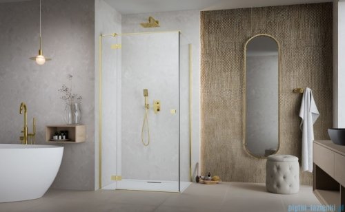 Radaway Essenza Kdj Gold kabina 80x75cm lewa szkło przejrzyste 1385043-09-01L/1384049-01-01