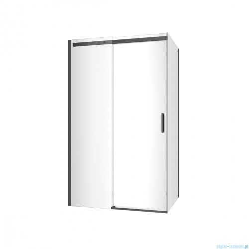 Excellent Rols kabina prostokątna 120x80 cm przejrzysta CZARNY MAT KAEX.2616.K.1200.0800.BL 