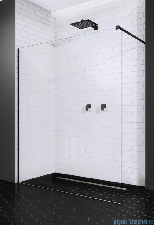 Radaway Modo X Black II kabina Walk-in 80x200 szkło przejrzyste 10mm 389284-54-01