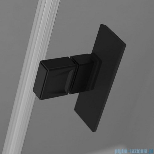 Radaway Nes Black Dwd II drzwi wnękowe 160cm W4 czarny mat/szkło przejrzyste 10037073-54-01/10041087-54-01
