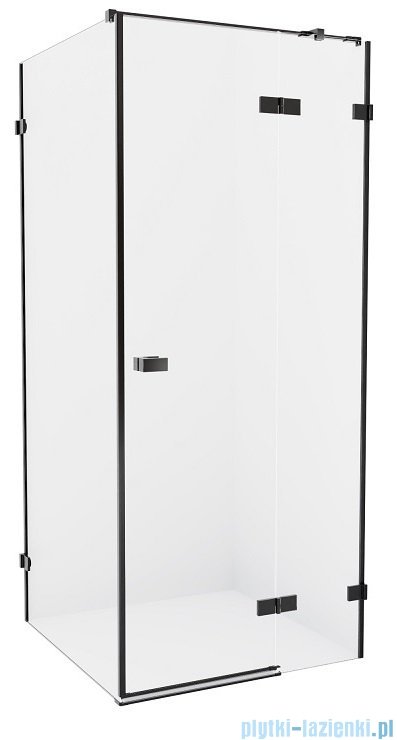 New Trendy Avexa Black kabina prostokątna 110x80x200 cm przejrzyste prawa EXK-1834