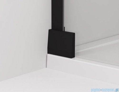 SanSwiss Cadura Black Line drzwi wahadłowe 90cm jednoczęściowe prawe z profilem przyściennym czarny mat CA1CD0900607