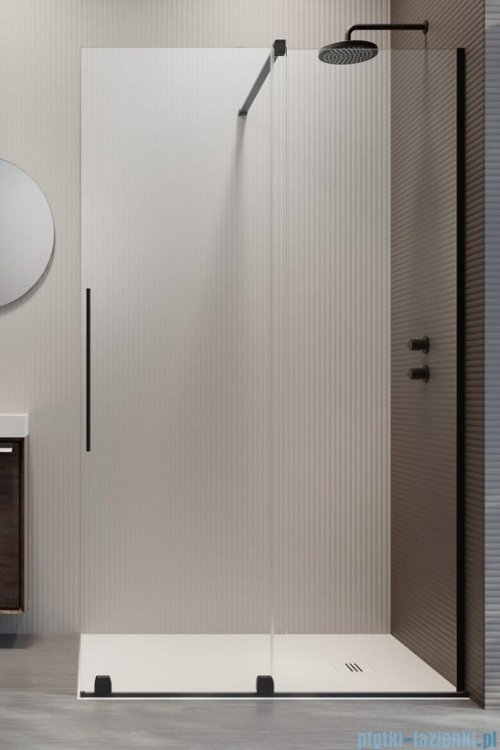 Radaway Furo Black Walk-in kabina 160x200cm prawa szkło przejrzyste 10106838-54-01R/10110794-01-01