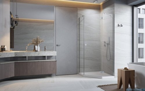 Radaway Essenza Ptj kabina pięciokątna 90x80cm prawa szkło przejrzyste 1385010-01-01R/1385053-01-01