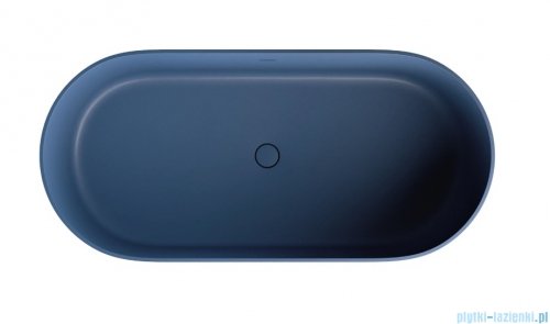 Omnires Ovo M+ wanna wolnostojąca z przelewem 160 x 75 cm midnight blue mat OVO160WWZPMB