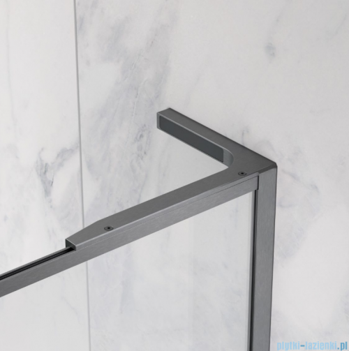 Radaway Modo F SL Brushed Gunmetal II kabina Walk-in 110x201,6cm prawa Szczotkowany Grafit szkło przejrzyste 10419114-92-01R