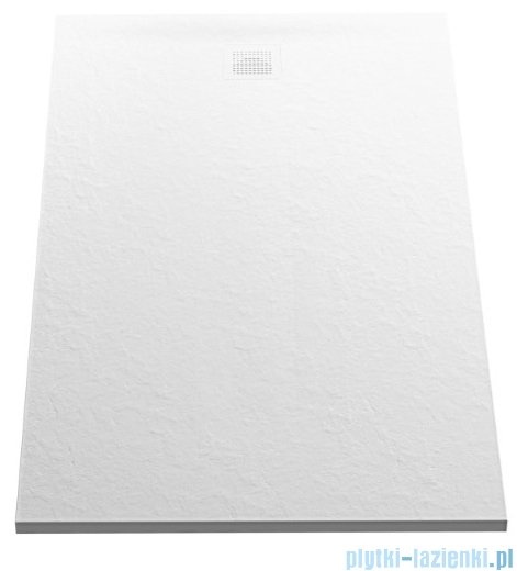 New Trendy Mori brodzik konglomeratowy prostokątny 100x80x3 cm biały B-0432
