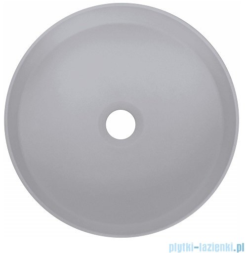 Deante Silia umywalka nablatowa granitowa Ø36 cm szary metalik CQS SU4S