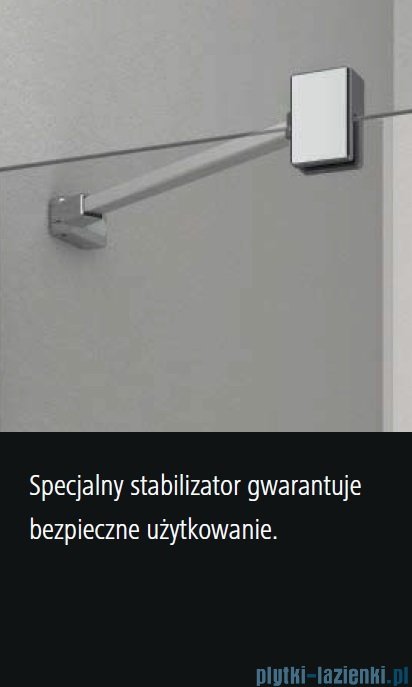 Kermi Osia Kabina prysznicowa 1 skrzydłowa prawa, szkło przezroczyste 120x80 cm OSSTR12020VPK/OSTWD08020VPK