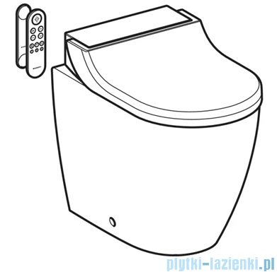 Geberit urządzenie WC z funkcją higieny intymnej AquaClean Tuma Comfort, stojąca miska WC biała/szkło czarne  146.310.SJ.1