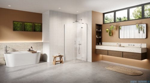 New Trendy Nesta kabina 120x90x200 cm prawa wspornik równoległy przejrzyste K-3652