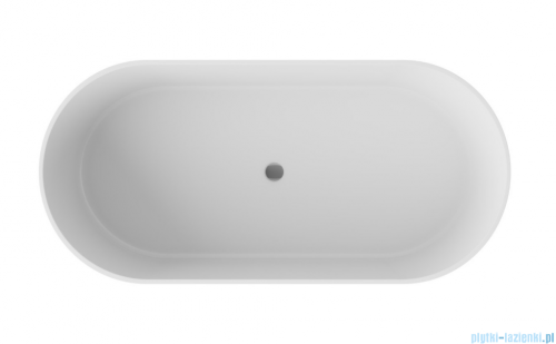 Besco Lova B&amp;W 160x74cm wanna wolnostojąca Czarno/Biała + syfon klik-klak chrom #WWM-160LBKS