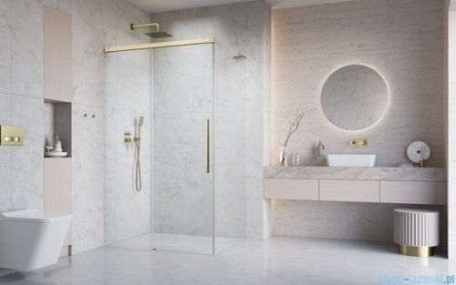 Radaway Idea 8 QL Kdj Brushed Gold kabina 100x100cm lewa szczotkowane złoto 10550517-99-01L/10350453-01-01/10360100-01-01R