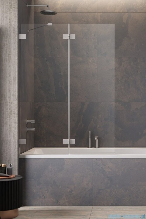 Radaway Essenza Pro Brushed Nickel Pnd II parawan nawannowy 130cm lewy szczotkowany nikiel 10102130-91-01L