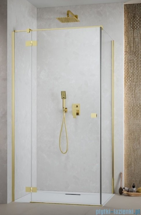Radaway Essenza 8 Gold Kdj kabina 120x70cm lewa złoty połysk/szkło przejrzyste 10480812-01-01L/10470337-09-01L/10113070-01-01