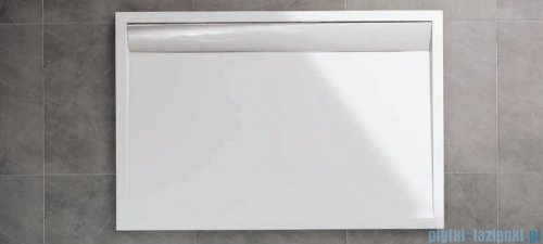 SanSwiss WIA Brodzik konglomeratowy prostokątny 90x160cm biały/biały WIA901600404