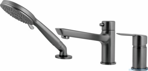 Deante ARNIKA Bateria wannowa 3-otworowa titanium BQA_D13M