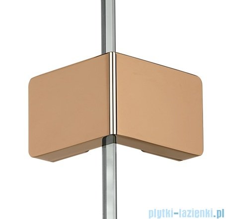 New Trendy Eventa Copper Shine kabina walk-in 110x200 cm jednoelementowa z dodatkową ścianką przejrzyste miedź połysk EXK-6536