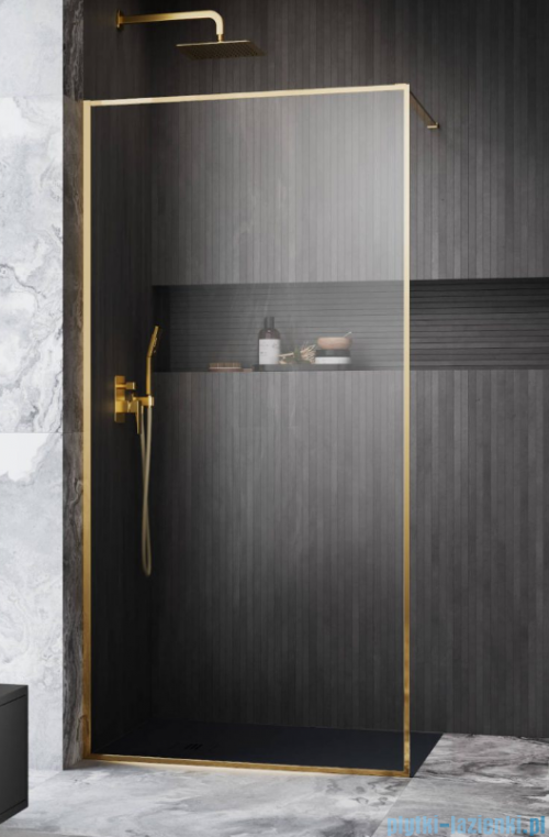 Radaway Modo F II Gold kabina Walk-in 120x201cm Złoty połysk szkło przejrzyste 10409124-09-01