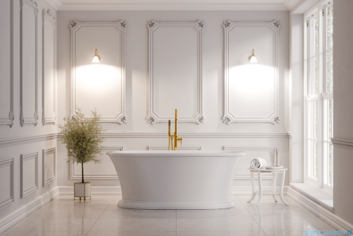 Besco Ziva 160x75 cm wanna wolnostojąca + syfon + maskownica odpływu Biały  #WWA-160-ZSW