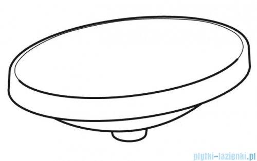Geberit VariForm Umywalka owalna wpuszczana w blat 55x40cm bez przelewu szkliwiony spód 500.719.01.2