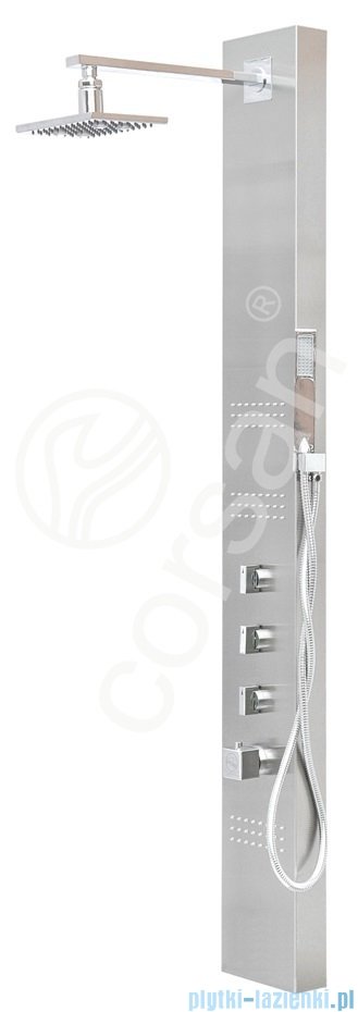 Corsan Neo panel natryskowy z mieszaczem stal szczotkowana S-060M