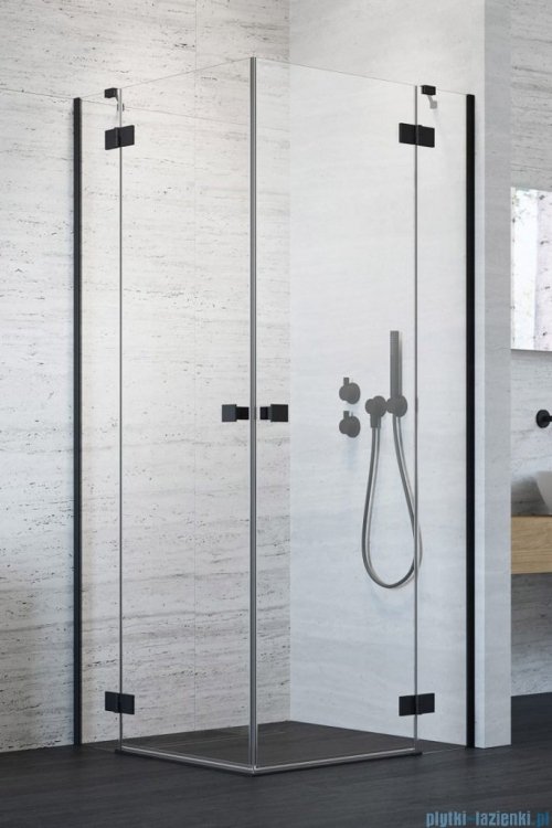 Radaway Essenza Black Kdd kabina 90x90cm szkło przejrzyste 1385060-54-01L/1385060-54-01R