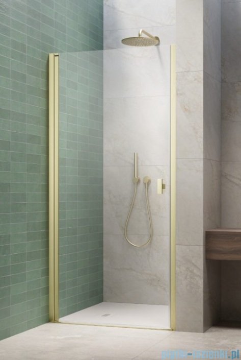Radaway Nes Brushed Light Gold Dwj I Drzwi wnękowe 100cm lewe szczotkowane jasne złoto szkło przejrzyste 10026100-98-01L