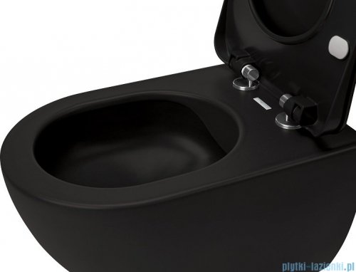 Deante Peonia Zero Nero miska wisząca bez kołnierza z deską wc czarny mat CDEDNZPW