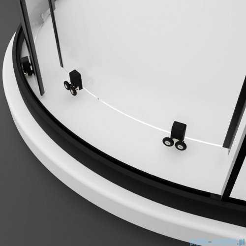 Radaway Premium Pro Black Pdd kabina 100x80cm czarny mat/szkło przejrzyste 1013000-01-01/1013700-54-01