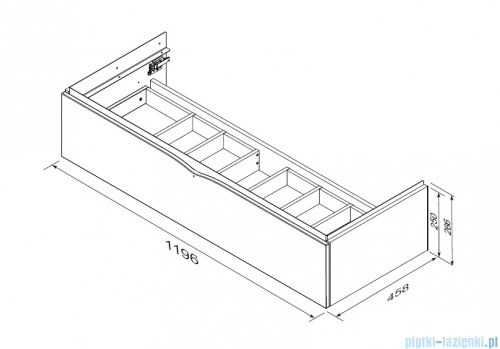 Oristo Siena szafka podumywalkowa wisząca 120x25x45cm piaskowy mat OR45-SD1S-120-10