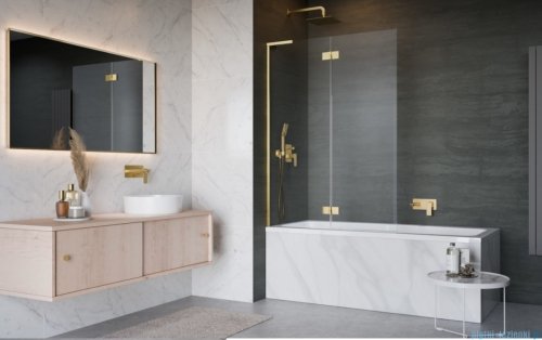 Radaway Essenza 8 SL Gold PND II parawan nawannowy 100cm lewy złoty połysk/przejrzyste 10500100-09-01L