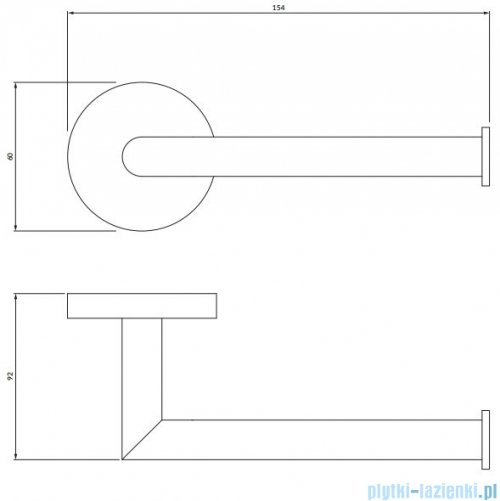 Omnires Modern Project Uchwyt na papier toaletowy miedź szczotkowana MP60510CPB