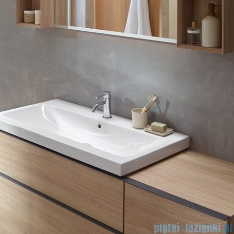 Geberit iCon Umywalka nablatowa z otworem na baterię 60x48,5 cm KeraTect 124560600