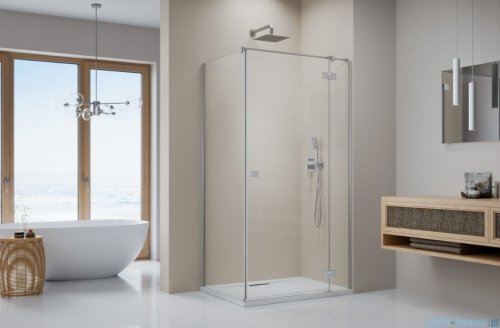 Radaway Essenza 8 Brushed Nickel Kdj kabina 90x80cm prawa szczotkowany nikiel 10480612-01-01R/10470237-91-01R/10113080-01-01