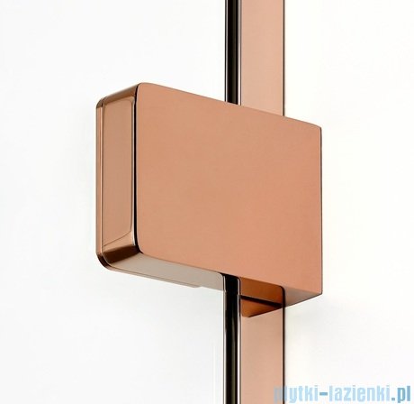 New Trendy Eventa Copper Shine kabina walk-in 90x110x200 cm z dodatkową ścianką przejrzyste miedź połysk EXK-6547/EXK-6556