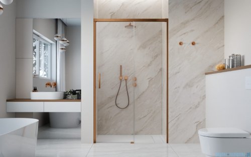 Radaway Idea DWJ Brushed Copper drzwi wnękowe 120cm prawe szczotkowana miedź 387016-93-01R