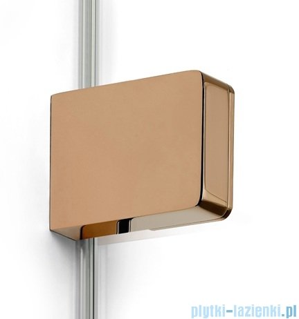 New Trendy Eventa Copper Shine kabina walk-in 140x120x200 cm z dodatkową ścianką przejrzyste miedź połysk EXK-6551/EXK-6557
