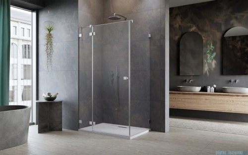 Radaway Essenza Pro Brushed Nickel Kdj kabina 100x100cm lewa szczotkowany nikiel 10097100-91-01L/10098100-01-01 